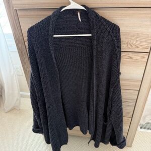 Free People dark Navy / Black Knit Cardigan